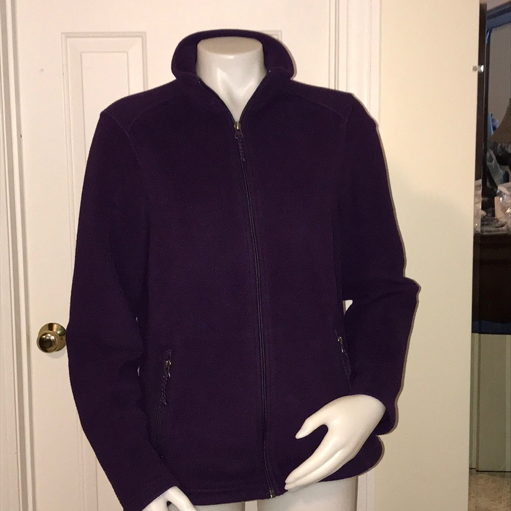 LL Bean Misses Purple Fleece Sz M